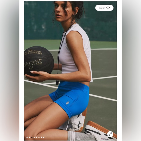 Free People Good Karma Micro Shorts Basic Blue M/L - Picture 7 of 9